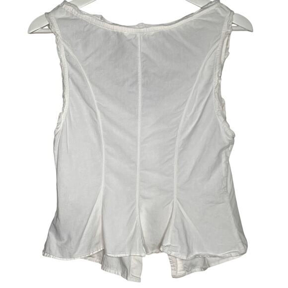 The Great. The Abbey Top Sleeveless Button-Front Tank Top True White Women's XS - Picture 10 of 10